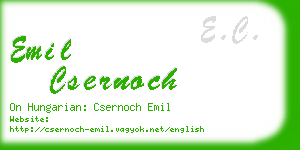 emil csernoch business card